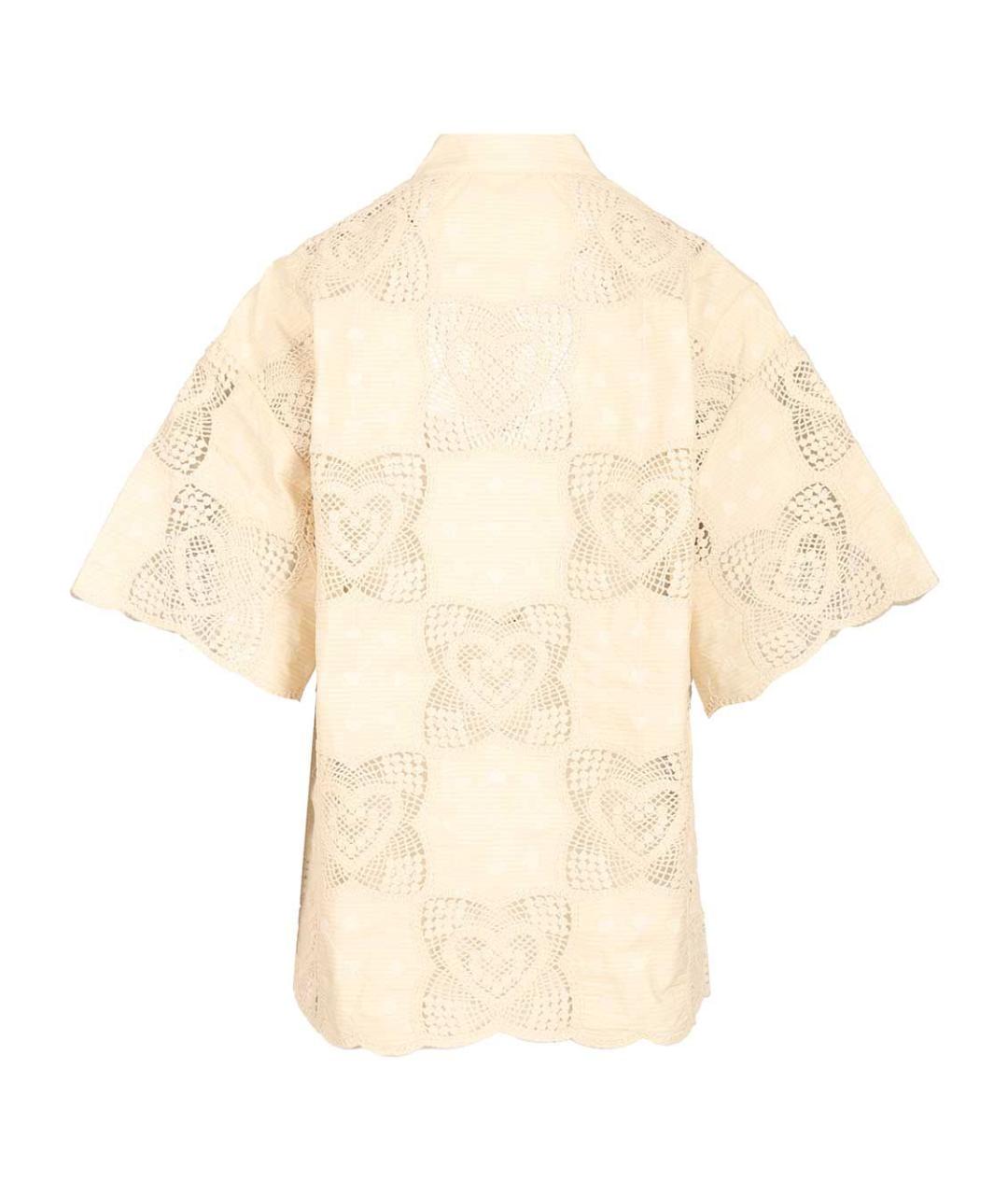 ZIMMERMANN Бежевая хлопковая рубашка, фото 2