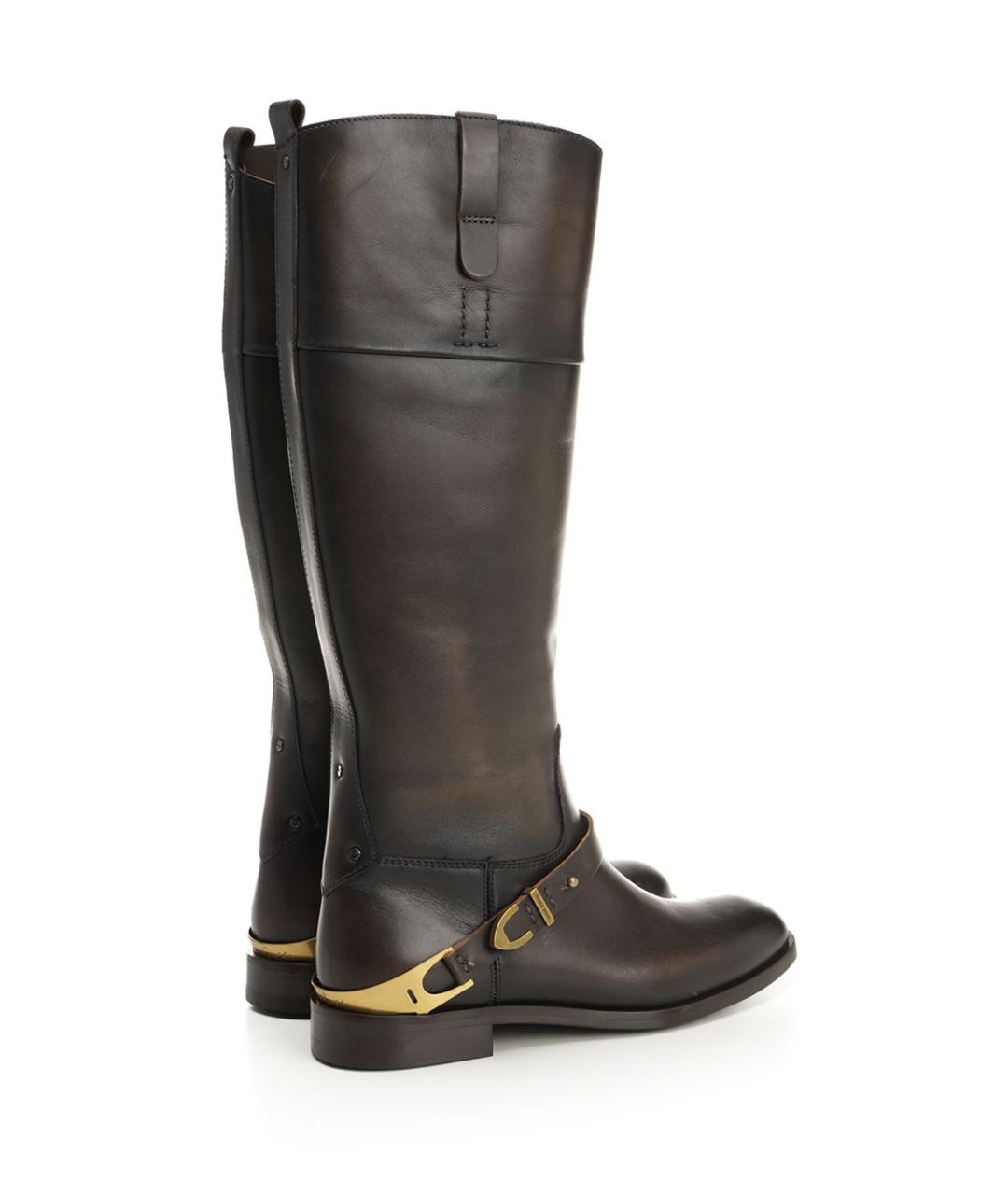 GOLDEN GOOSE DELUXE BRAND Коричневые кожаные сапоги, фото 3