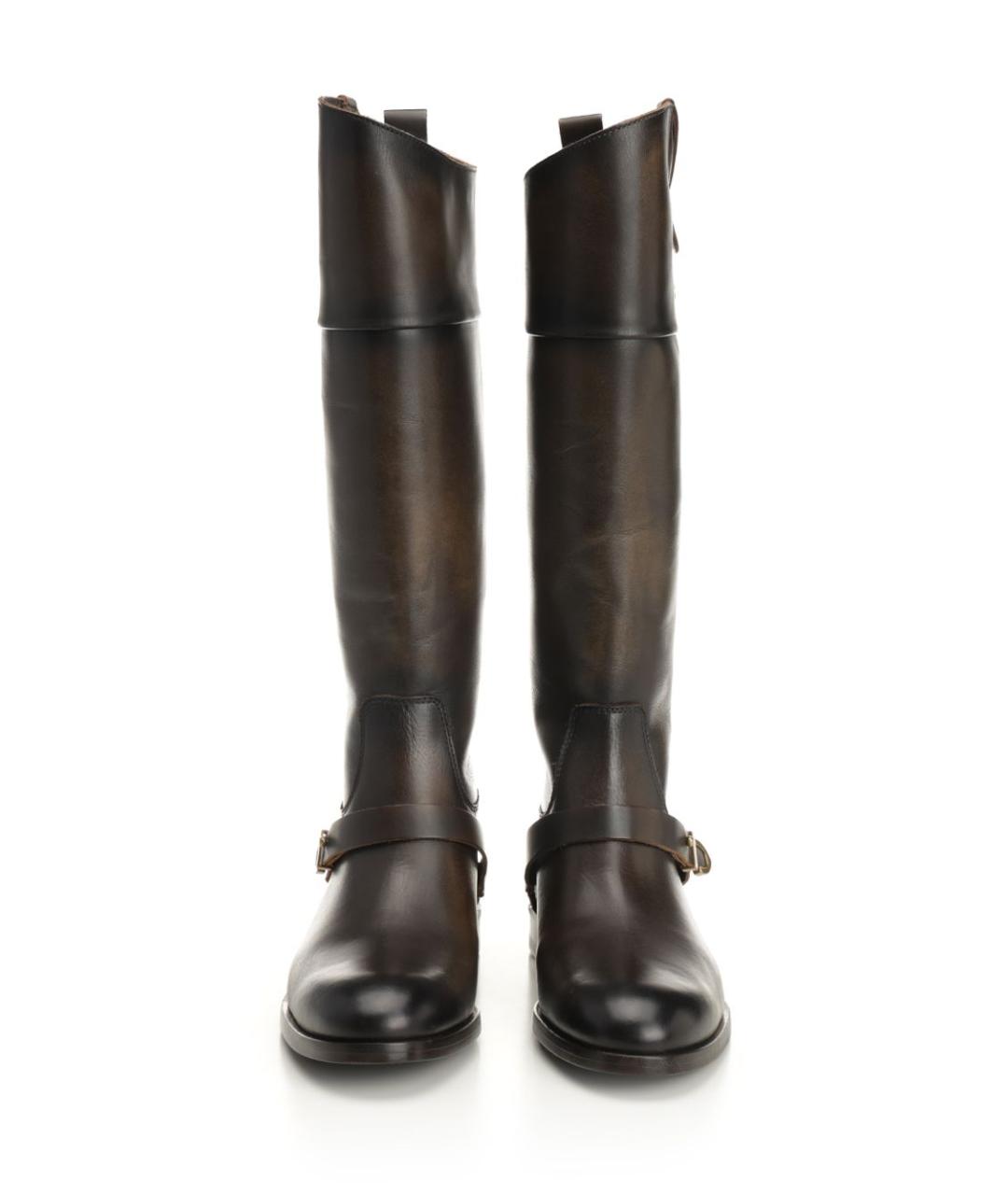 GOLDEN GOOSE DELUXE BRAND Коричневые кожаные сапоги, фото 5