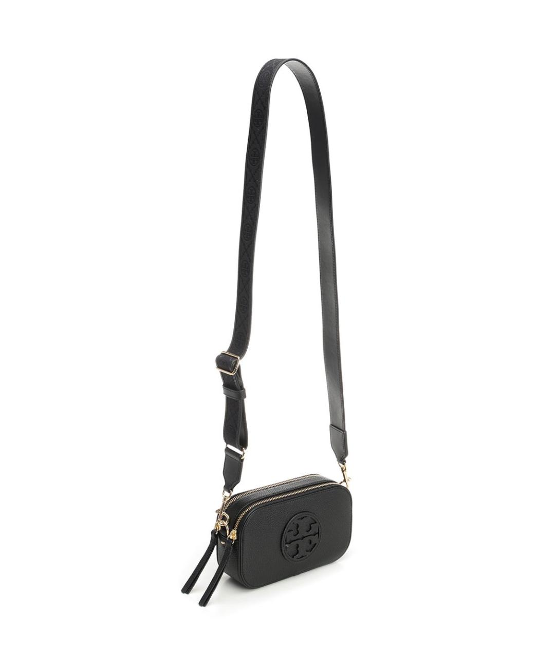 TORY BURCH Черная кожаная сумка через плечо, фото 2