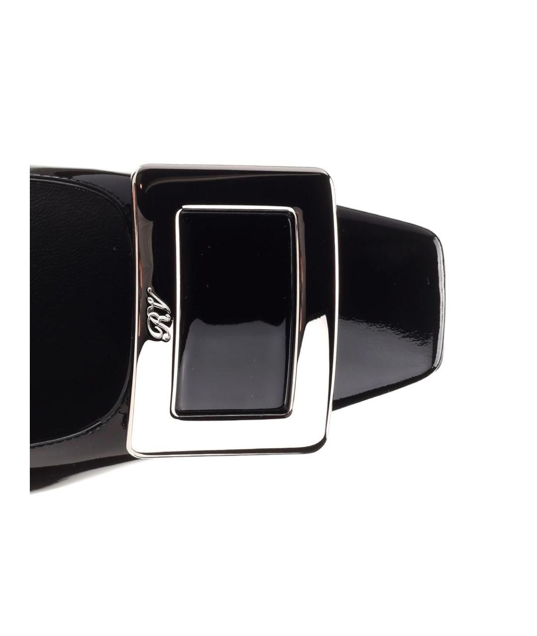 ROGER VIVIER Черные кожаные туфли, фото 4