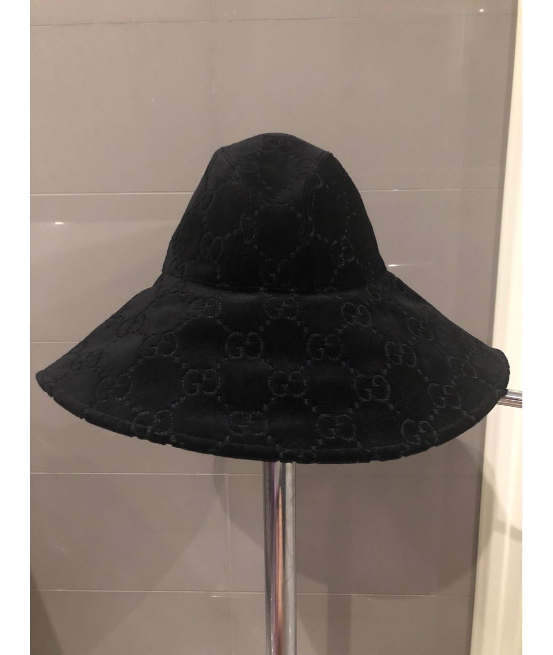 GUCCI Черная бархатная шляпа, фото 2