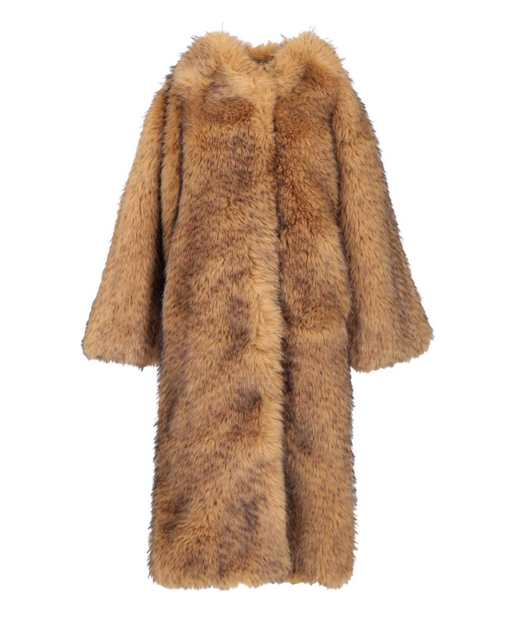 ROTATE Бежевая полиэстеровая шуба, фото 1