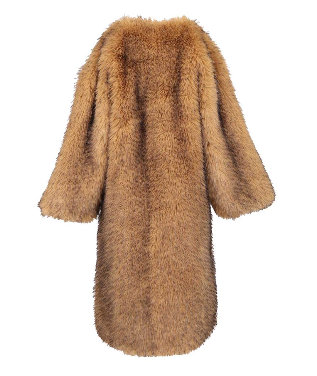 ROTATE Бежевая полиэстеровая шуба, фото 2