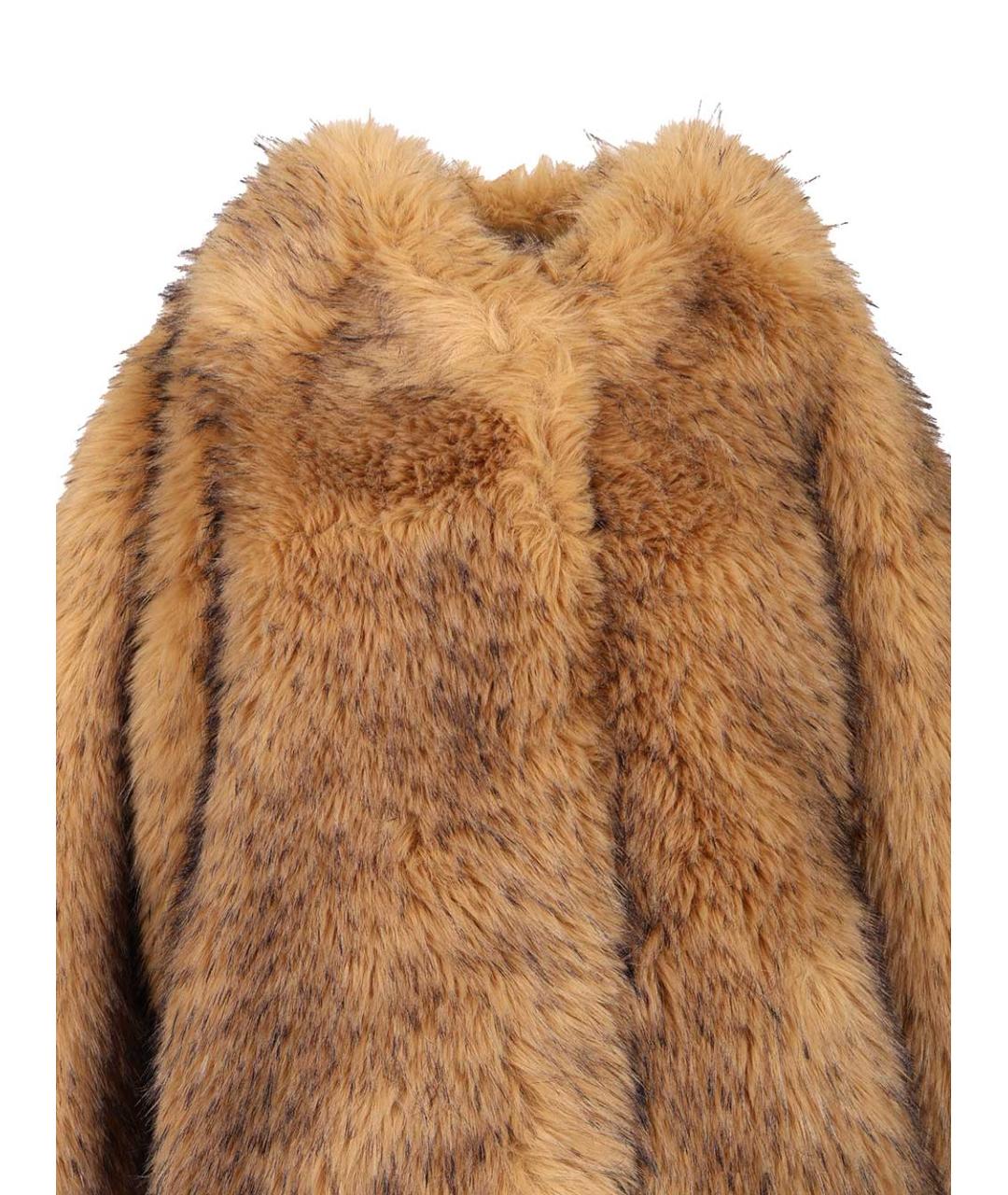 ROTATE Бежевая полиэстеровая шуба, фото 4