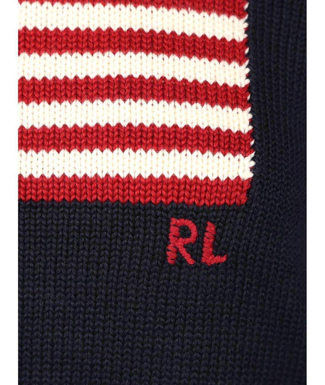 POLO RALPH LAUREN Темно-синий хлопковый джемпер / свитер, фото 4