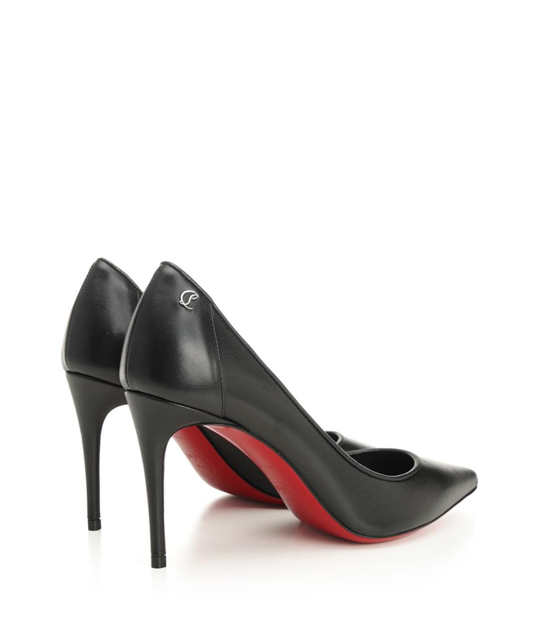 CHRISTIAN LOUBOUTIN Черные кожаные туфли, фото 3