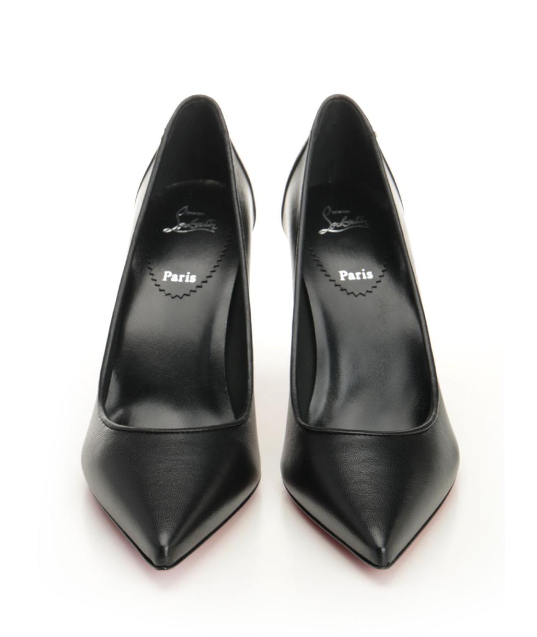 CHRISTIAN LOUBOUTIN Черные кожаные туфли, фото 5