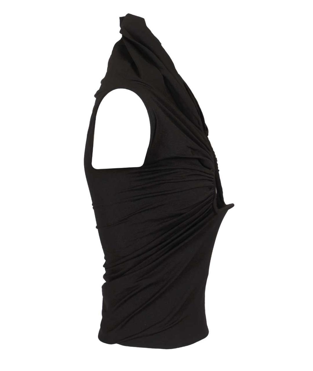 RICK OWENS Черная полиамидовая майка, фото 3