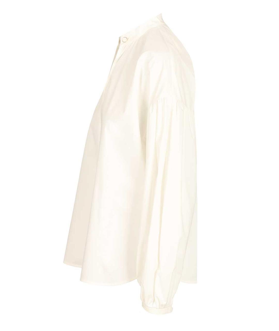 MAX MARA STUDIO Белая хлопковая рубашка, фото 3