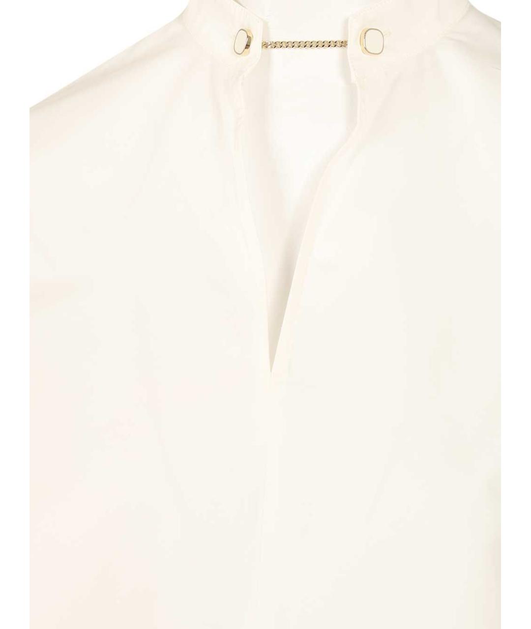 MAX MARA STUDIO Белая хлопковая рубашка, фото 5