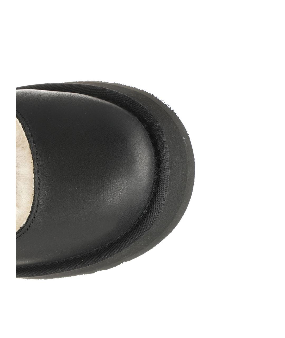 UGG AUSTRALIA Черные кожаные мюли, фото 4