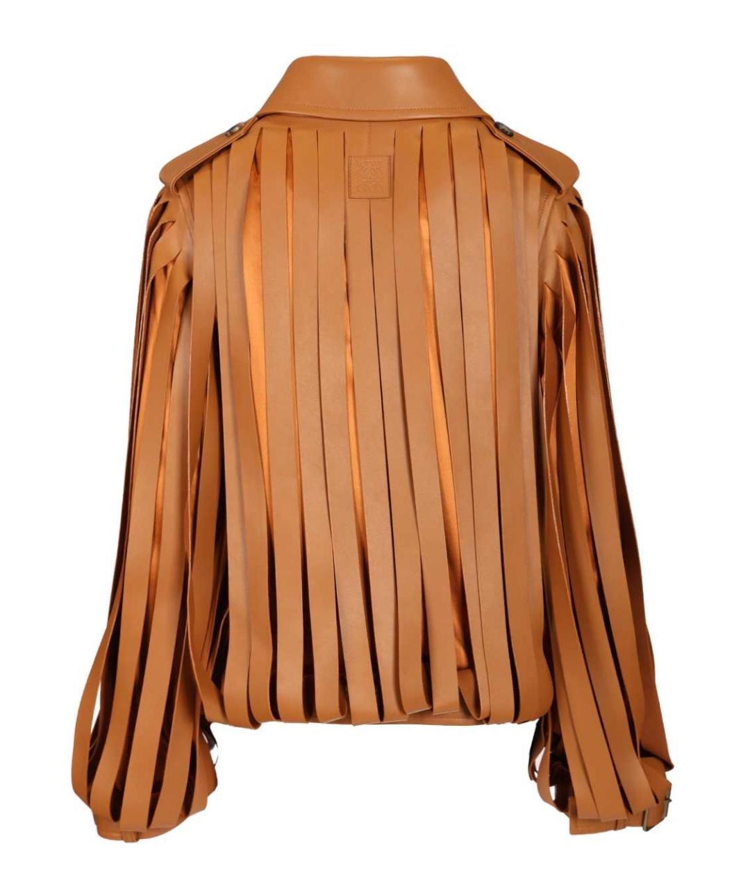 LOEWE Коричневая кожаная куртка, фото 2