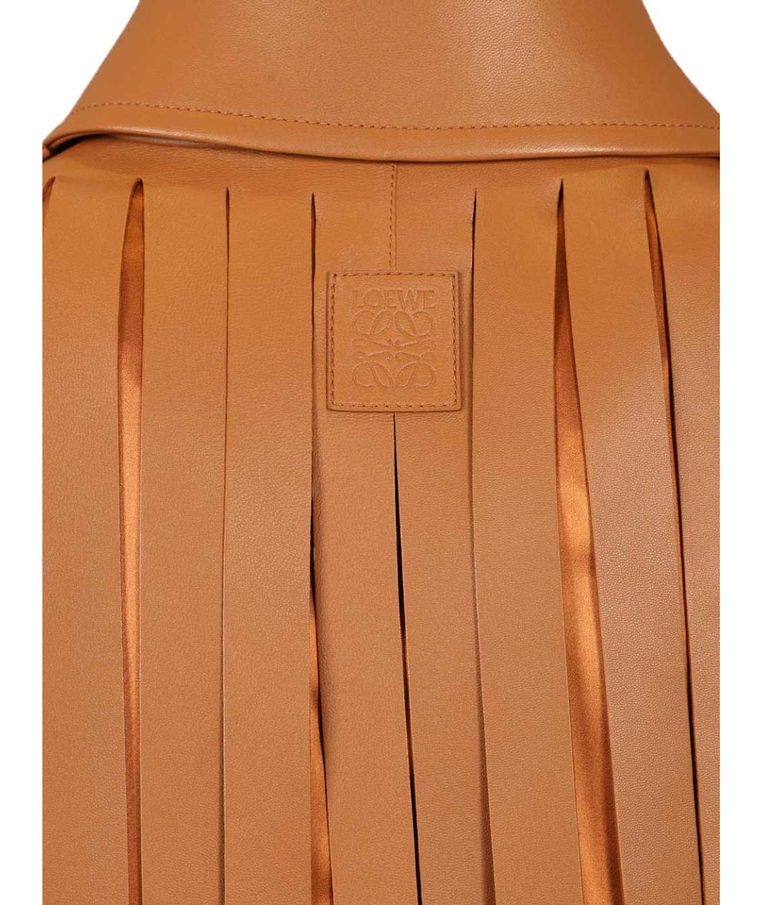 LOEWE Коричневая кожаная куртка, фото 6