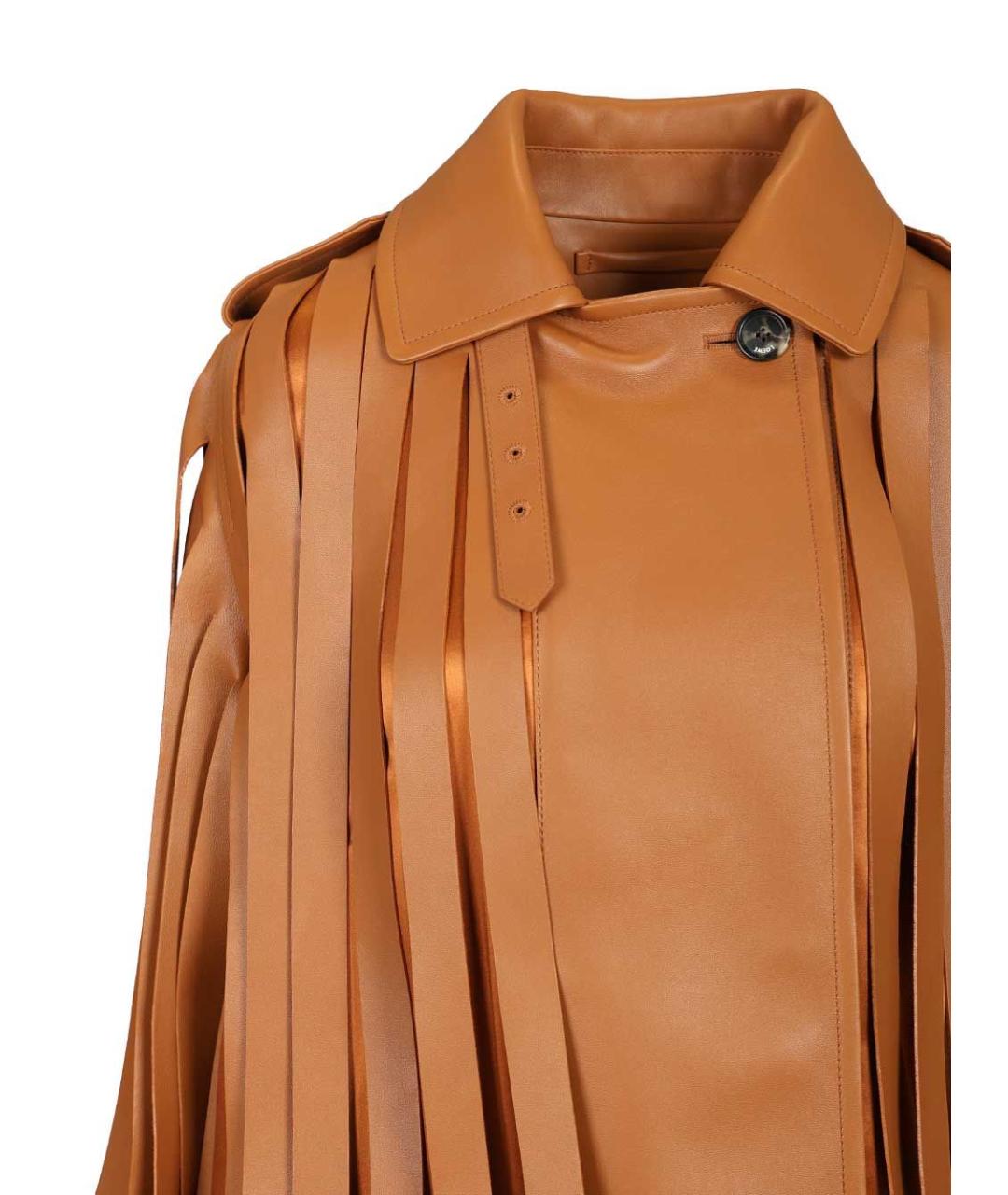 LOEWE Коричневая кожаная куртка, фото 4