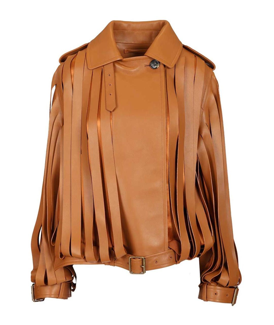 LOEWE Коричневая кожаная куртка, фото 1