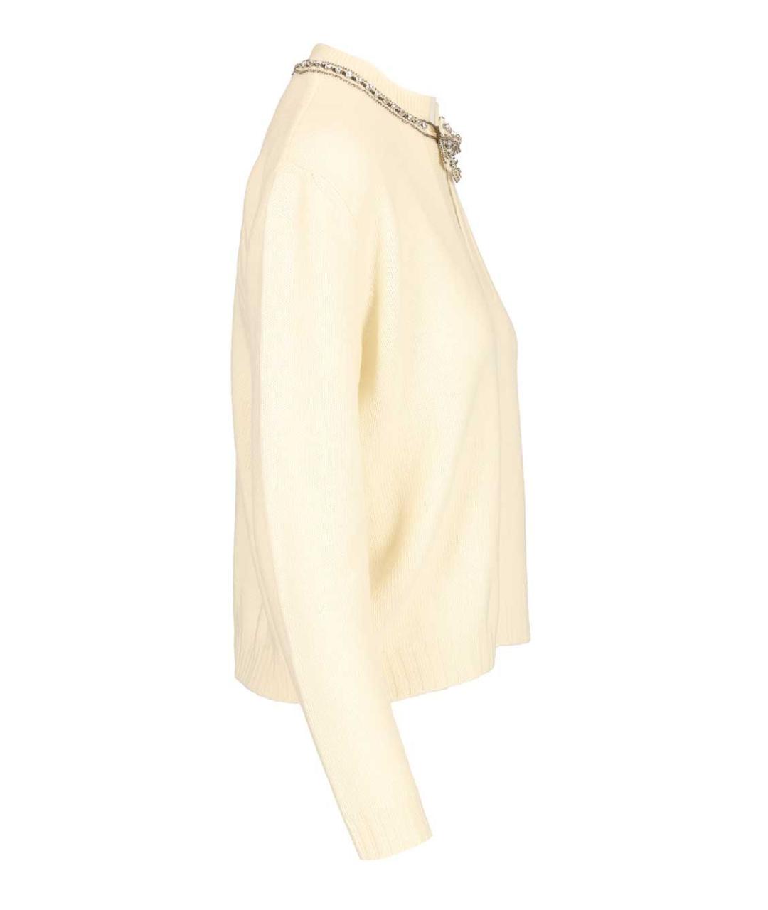 VALENTINO Бежевый шерстяной джемпер / свитер, фото 3