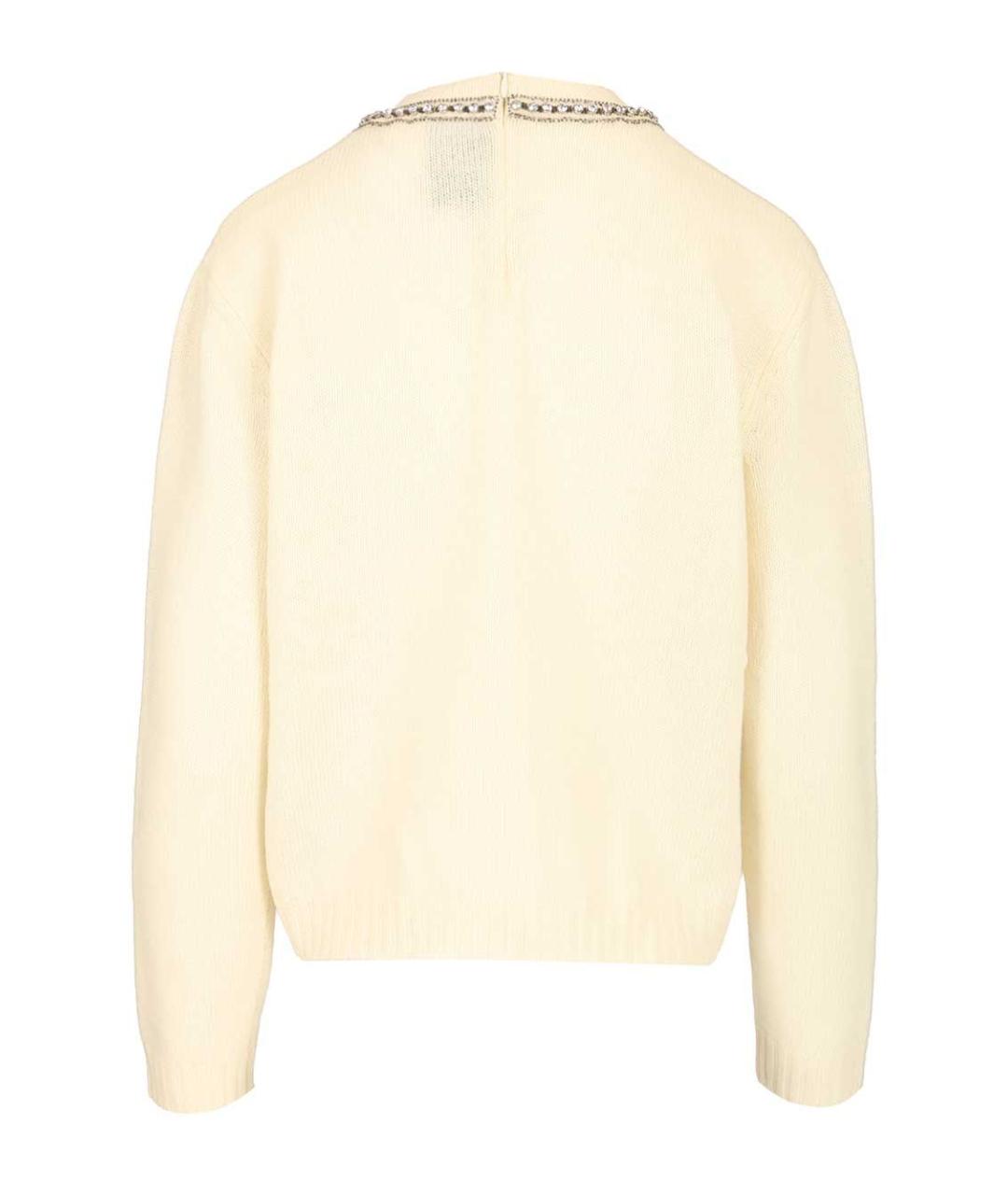 VALENTINO Бежевый шерстяной джемпер / свитер, фото 2
