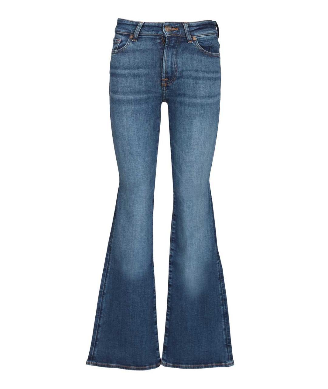7 FOR ALL MANKIND Синие хлопковые джинсы клеш, фото 1