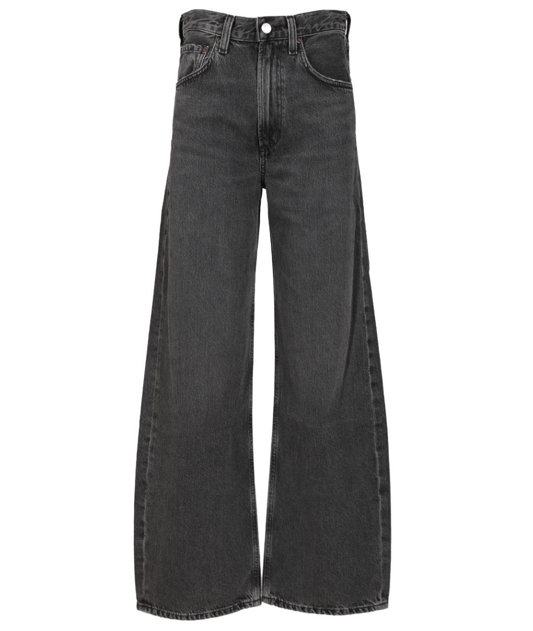 AGOLDE Черные хлопковые прямые джинсы, фото 1