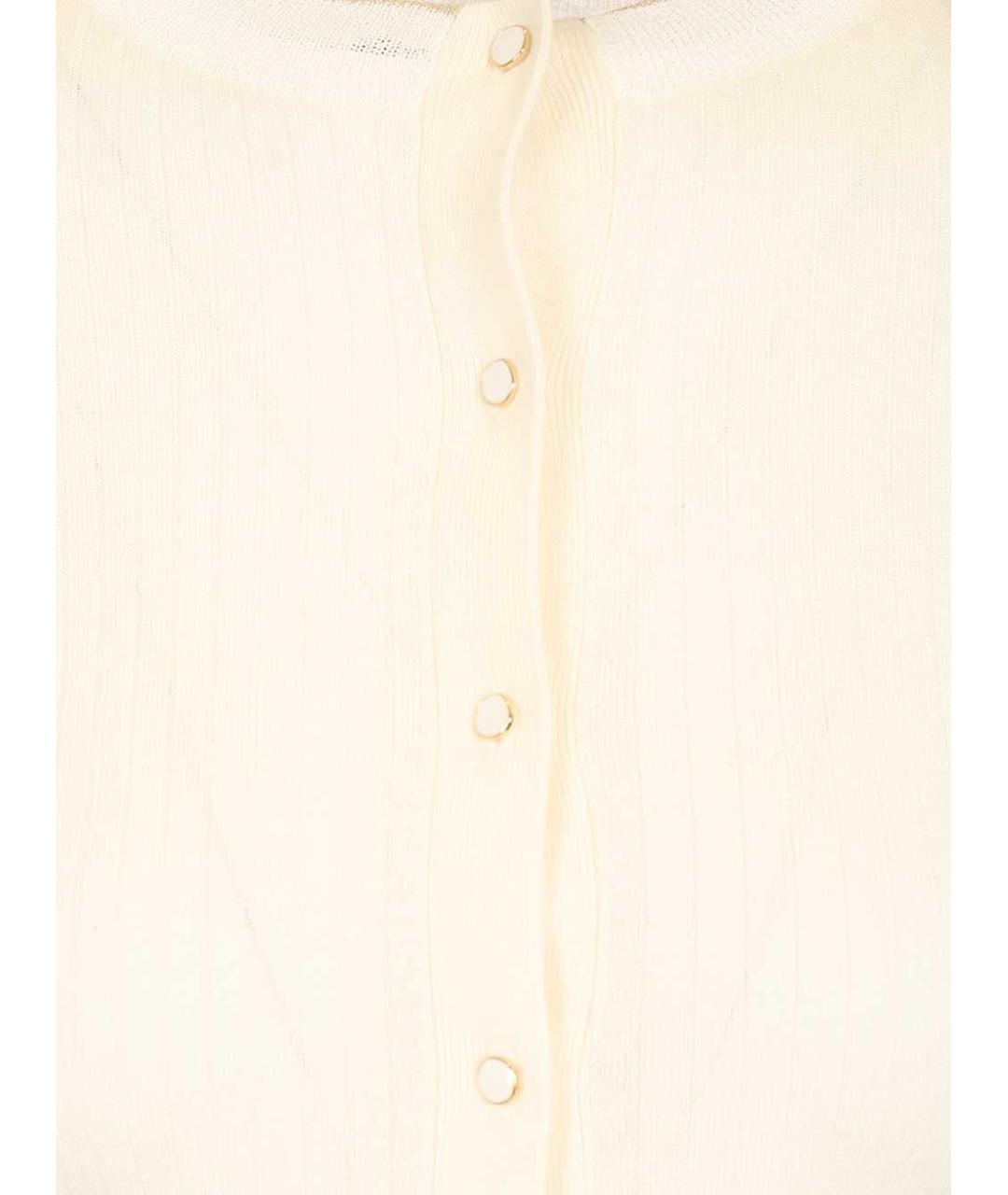 MAX MARA STUDIO Бежевый шелковый кардиган, фото 4