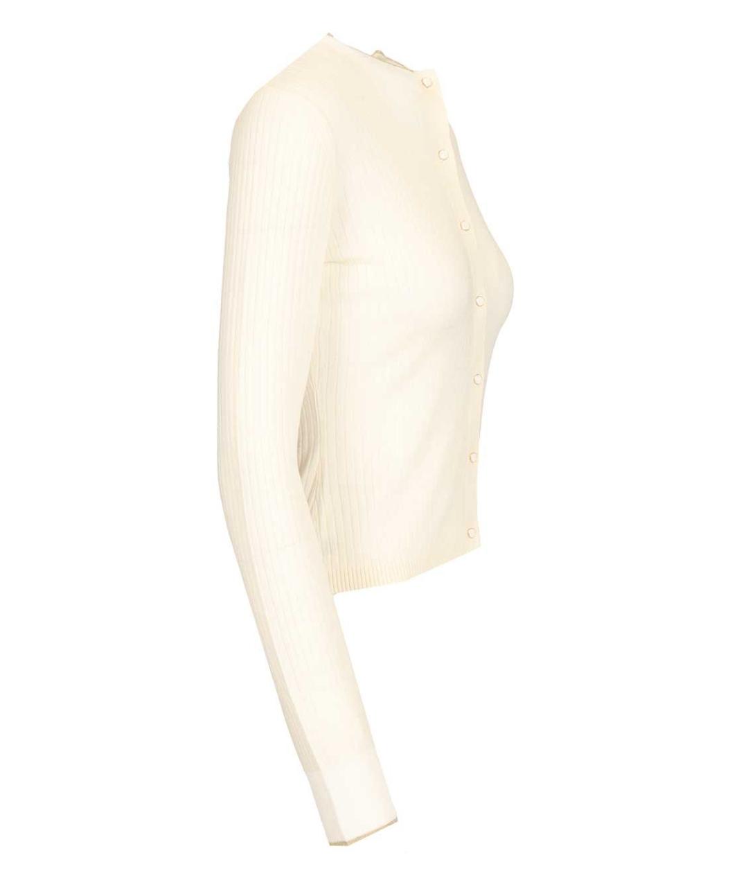 MAX MARA STUDIO Бежевый шелковый кардиган, фото 3