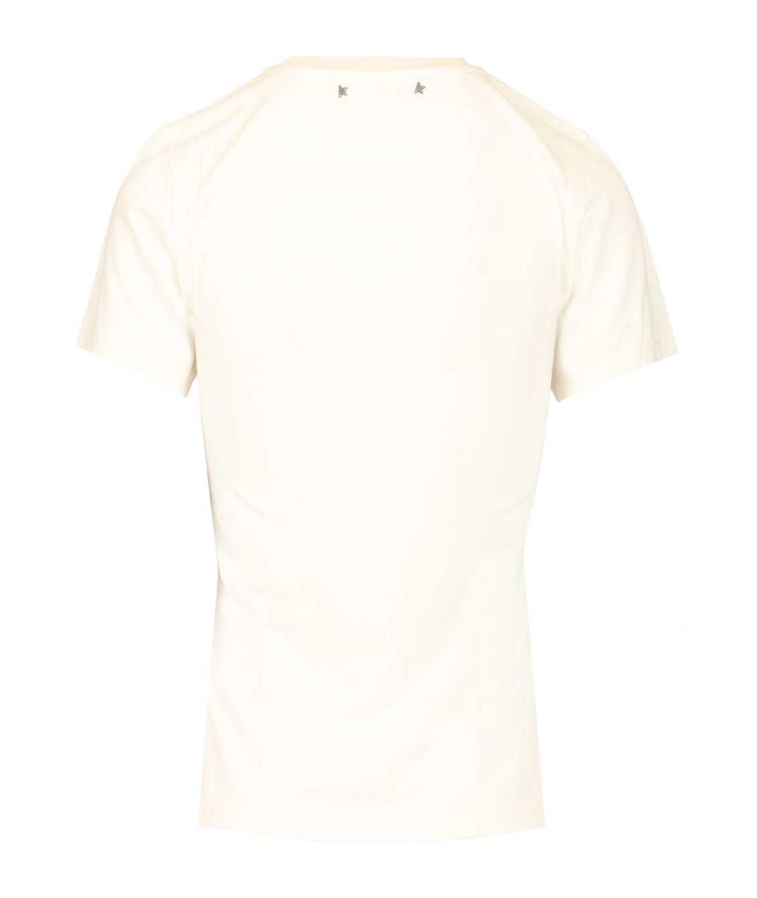 GOLDEN GOOSE DELUXE BRAND Белая вискозная футболка, фото 2