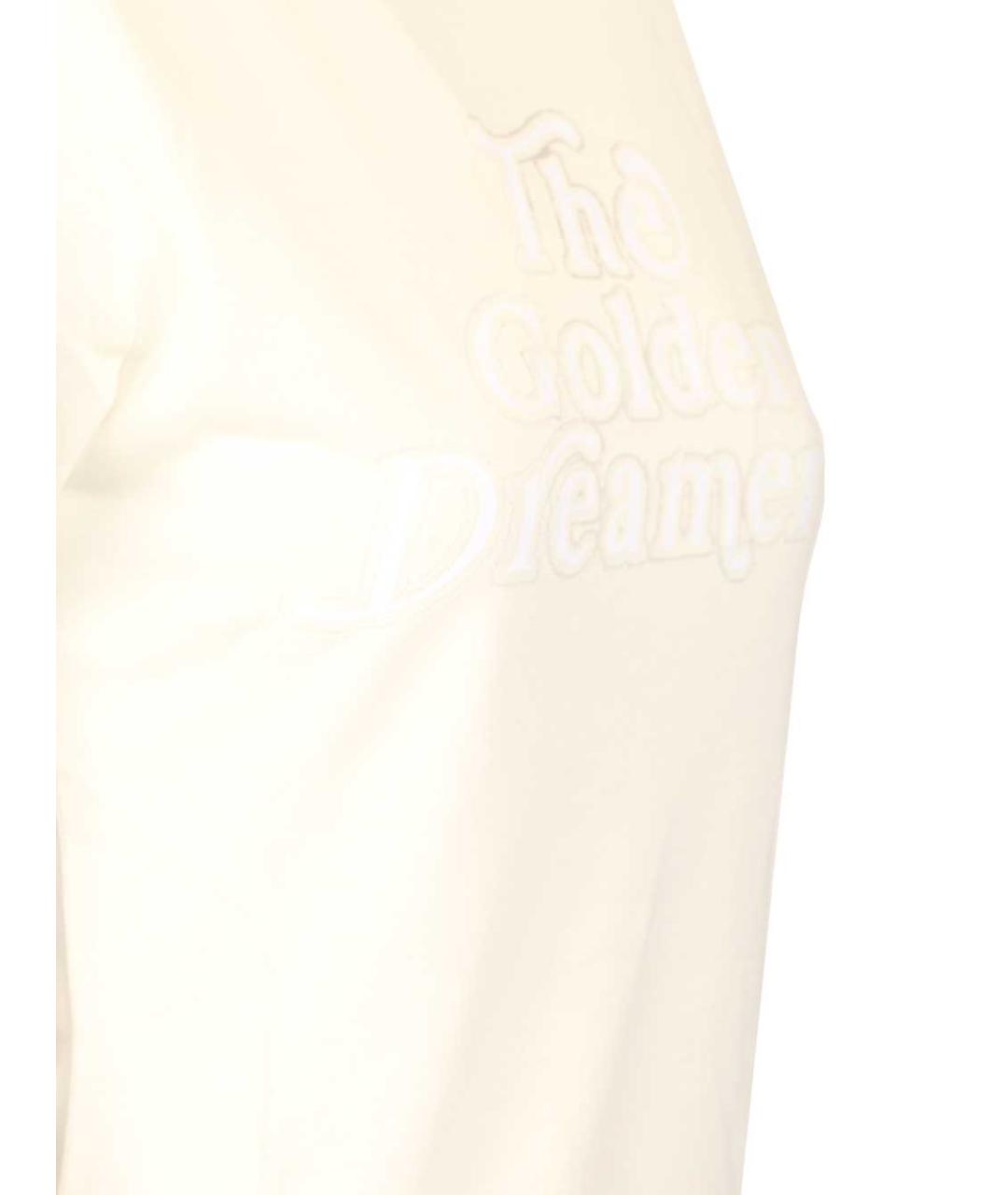 GOLDEN GOOSE DELUXE BRAND Белая вискозная футболка, фото 4