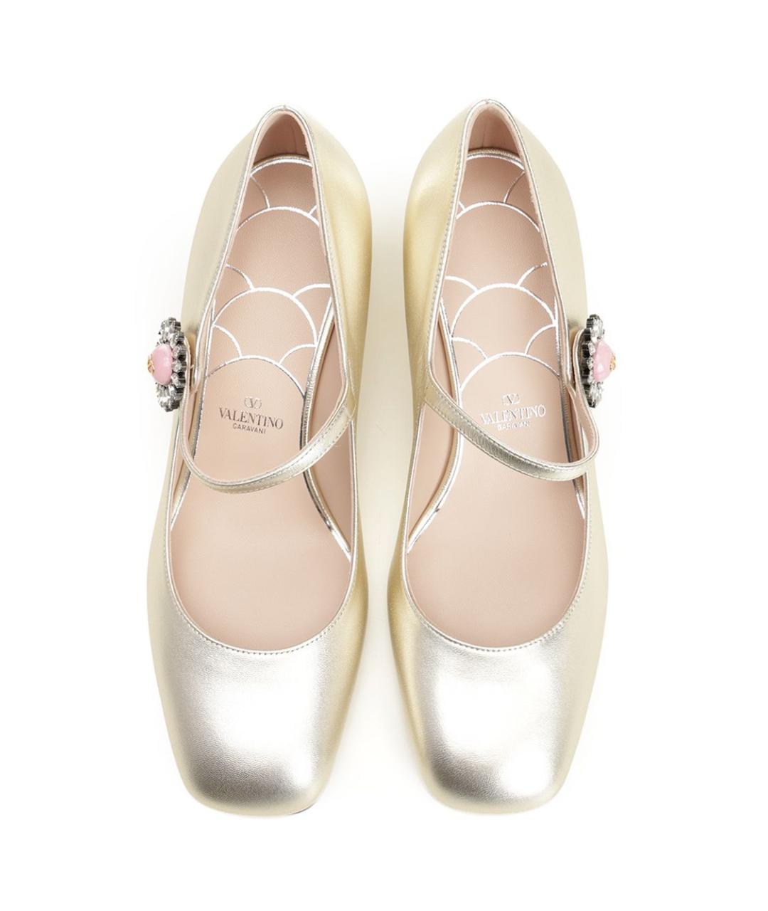 VALENTINO Серебряные кожаные туфли, фото 5