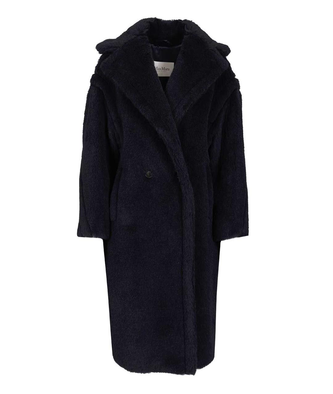 MAX MARA Темно-синее шерстяное пальто, фото 1