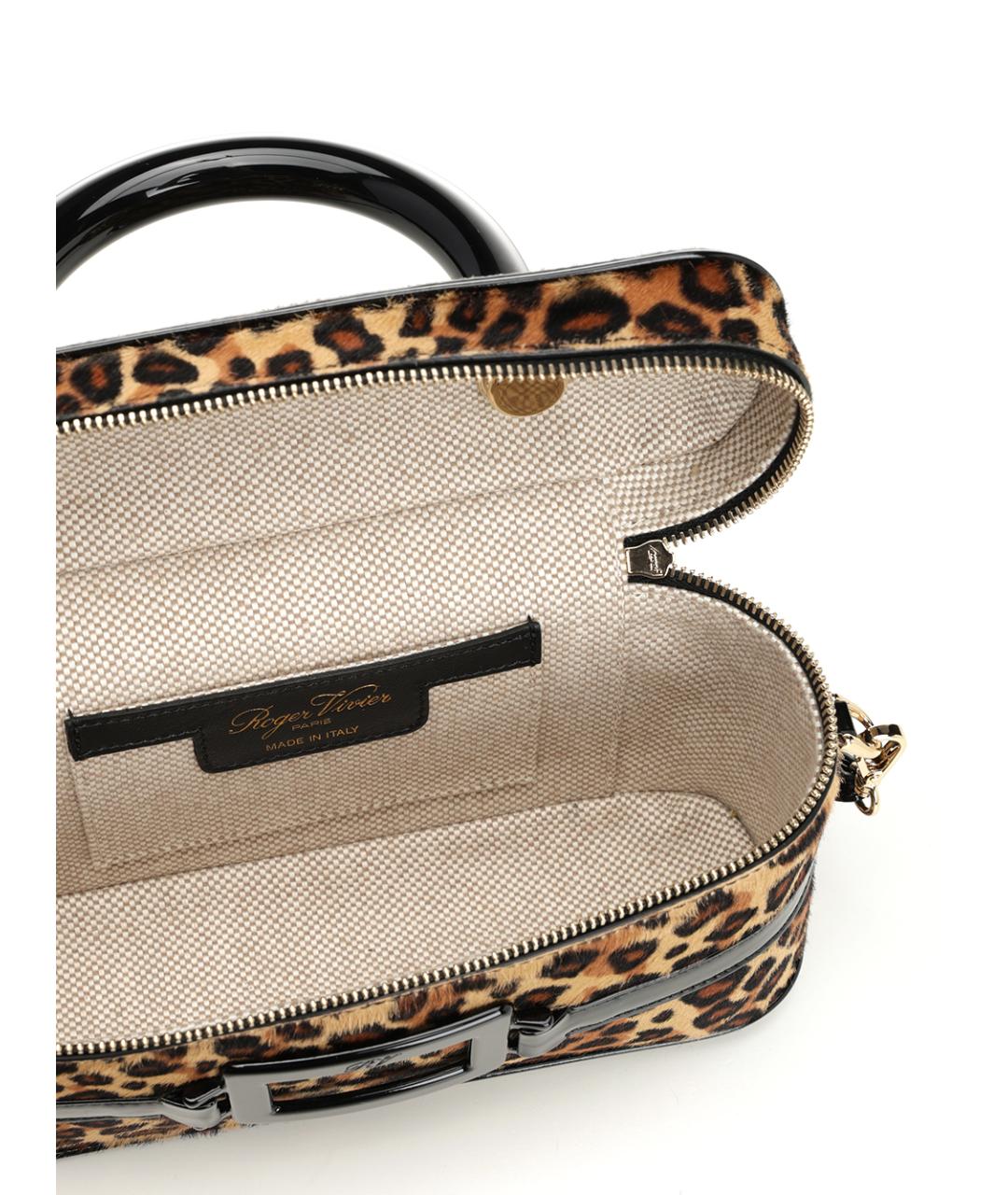 ROGER VIVIER Мульти меховая сумка с короткими ручками, фото 4