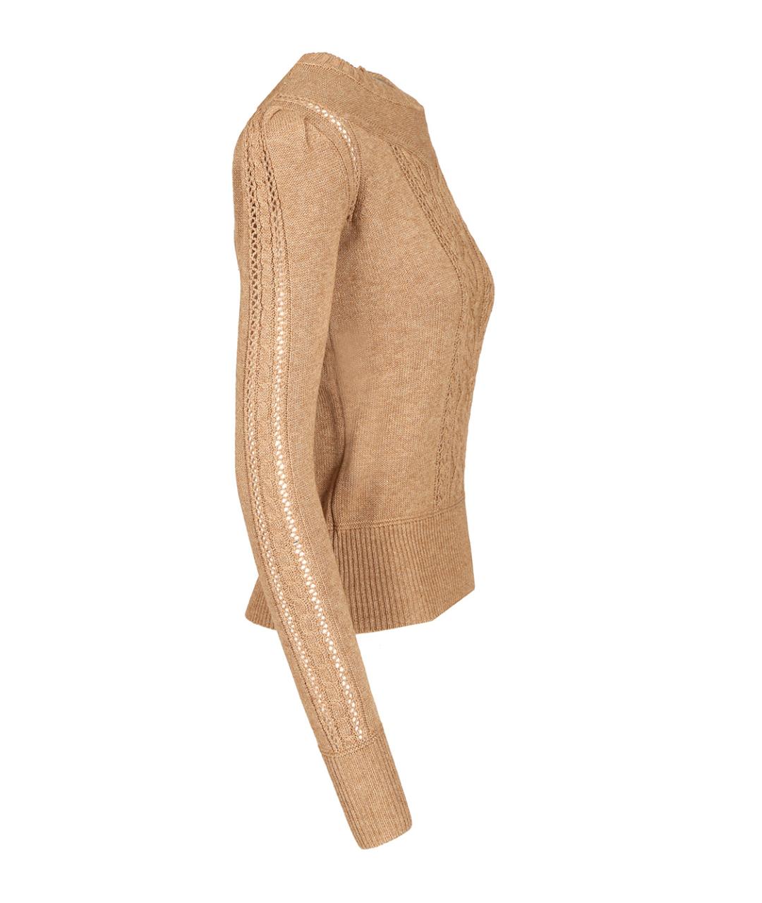 ISABEL MARANT ETOILE Бежевый шерстяной джемпер / свитер, фото 3