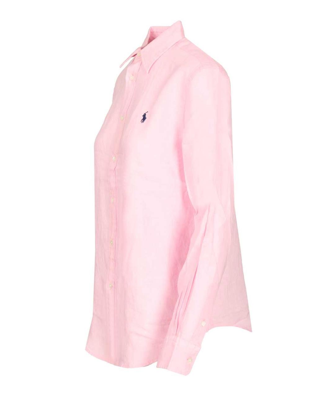 POLO RALPH LAUREN Розовая льняная рубашка, фото 3