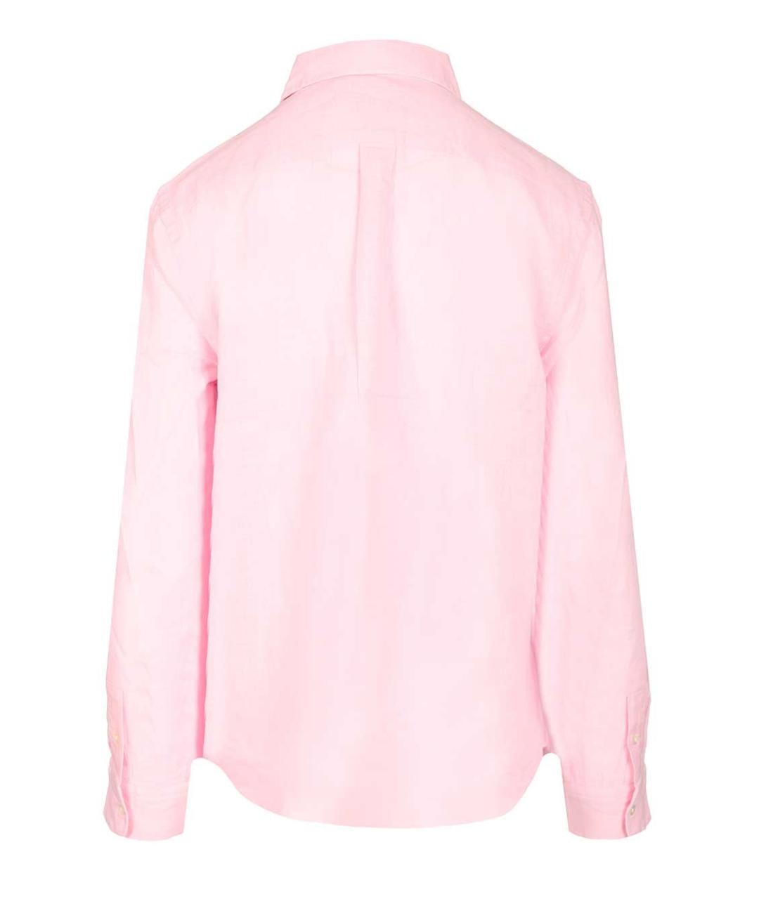 POLO RALPH LAUREN Розовая льняная рубашка, фото 2