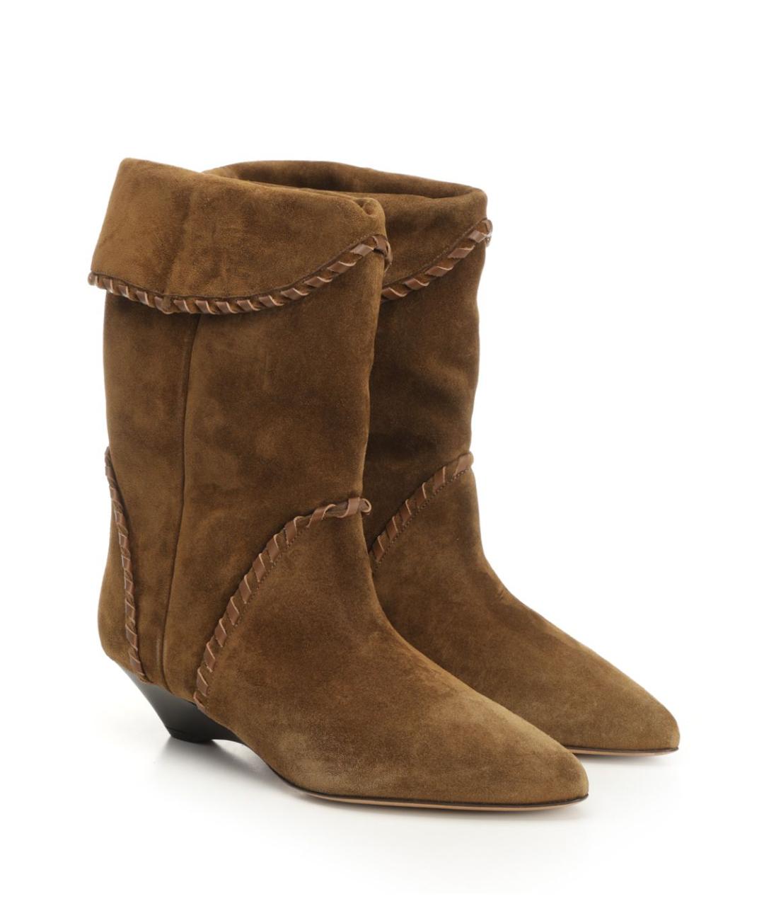 ISABEL MARANT Коричневые замшевые полусапоги, фото 2