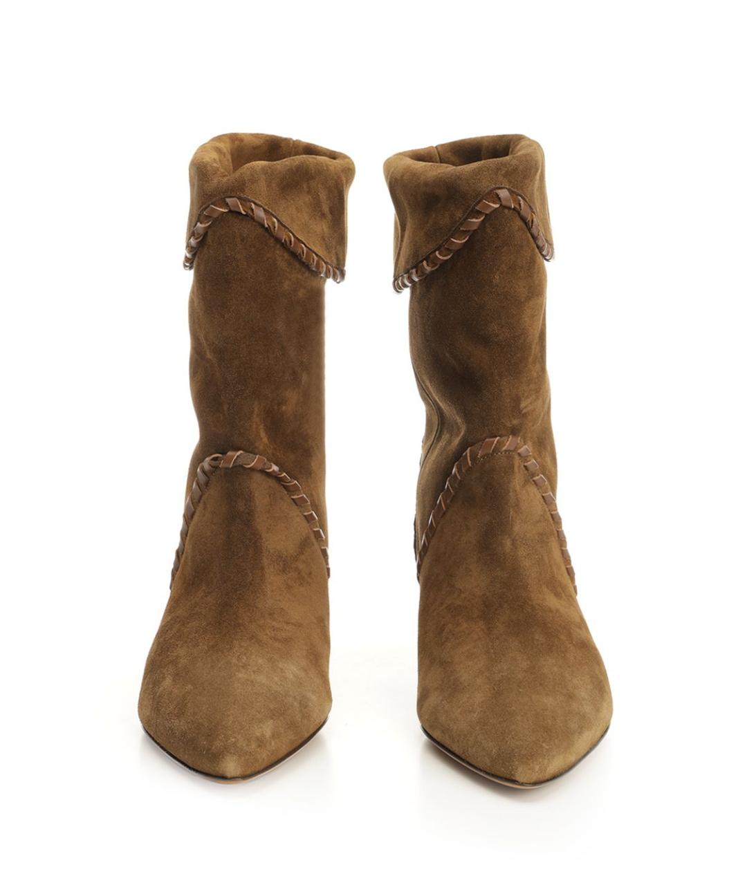 ISABEL MARANT Коричневые замшевые полусапоги, фото 5
