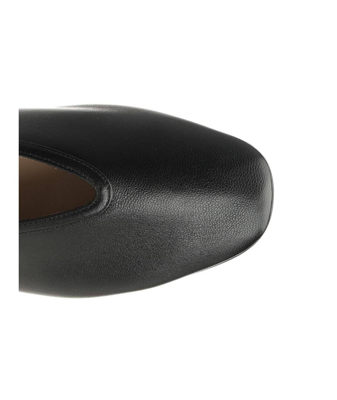 LE MONDE BERYL Черные кожаные балетки, фото 4