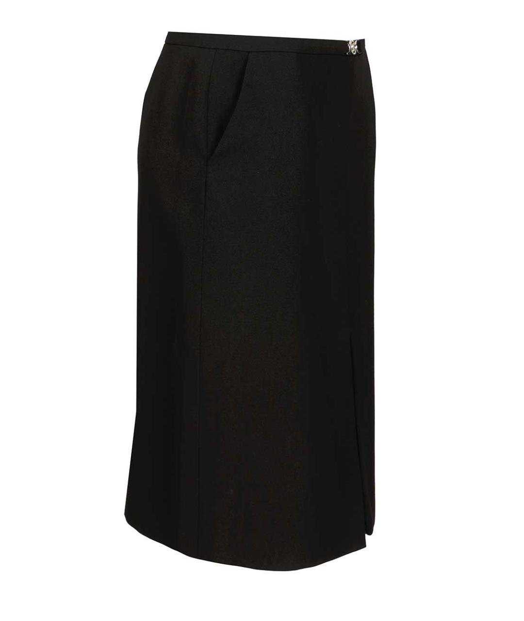VERSACE Черная шерстяная юбка миди, фото 3