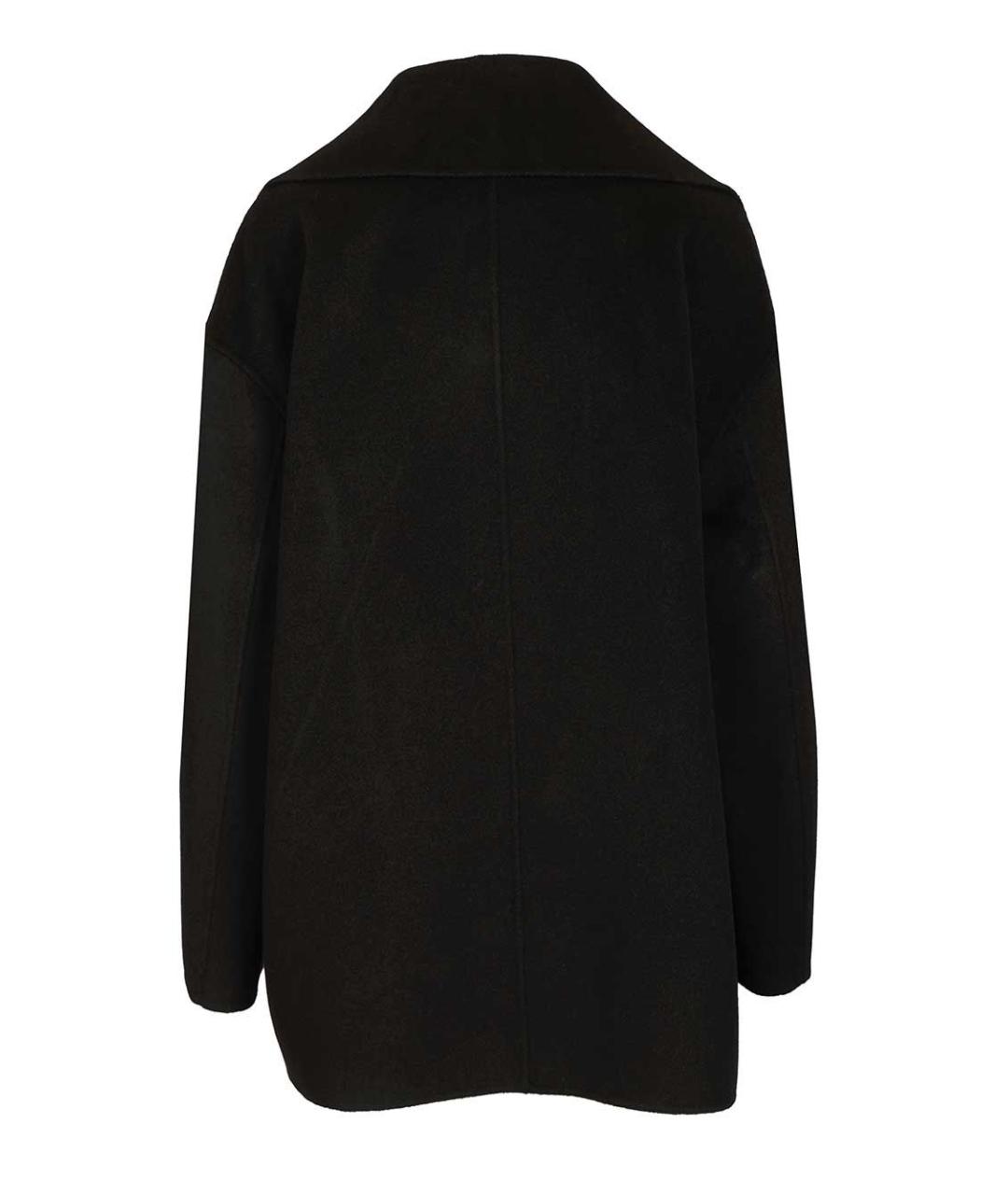 MAX MARA STUDIO Черное шерстяное пальто, фото 2