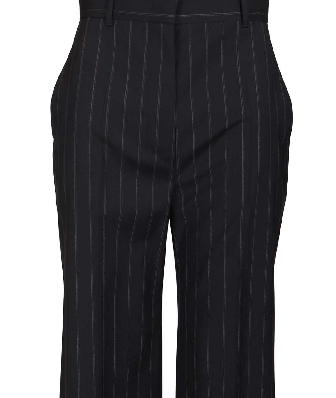 MAX MARA STUDIO Темно-синие шерстяные прямые брюки, фото 4