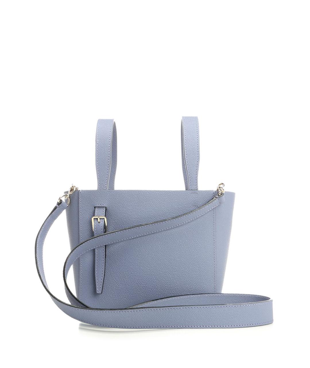 VALEXTRA Голубая кожаная сумка тоут, фото 3