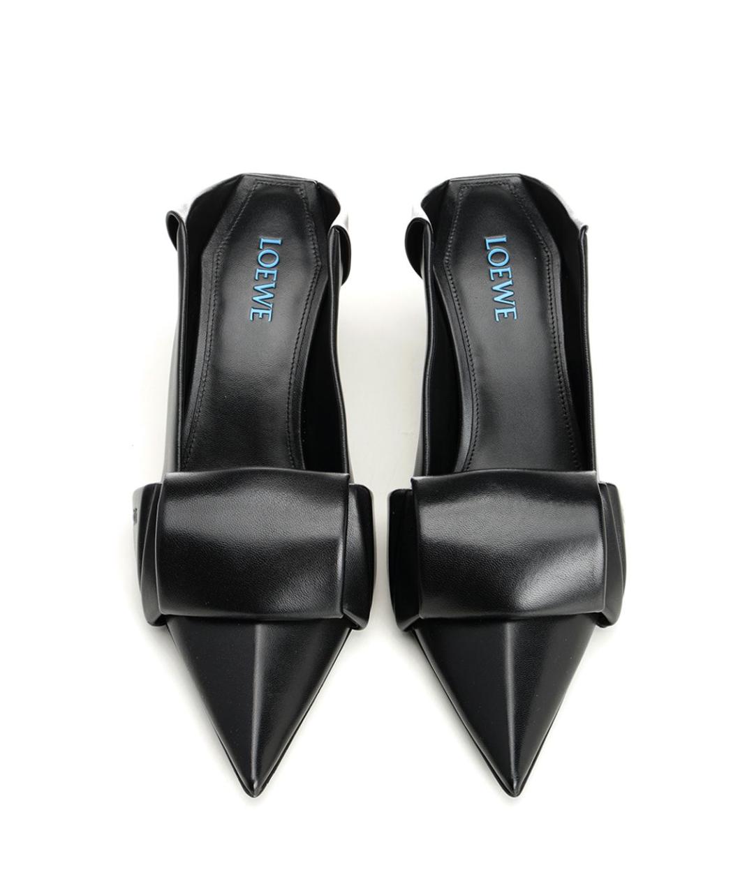 LOEWE Черные кожаные туфли, фото 5