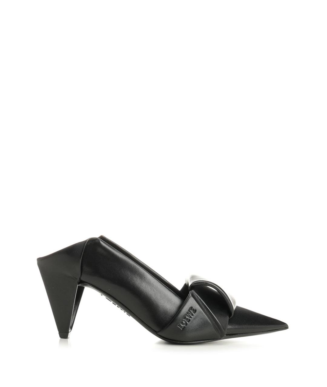 LOEWE Черные кожаные туфли, фото 1