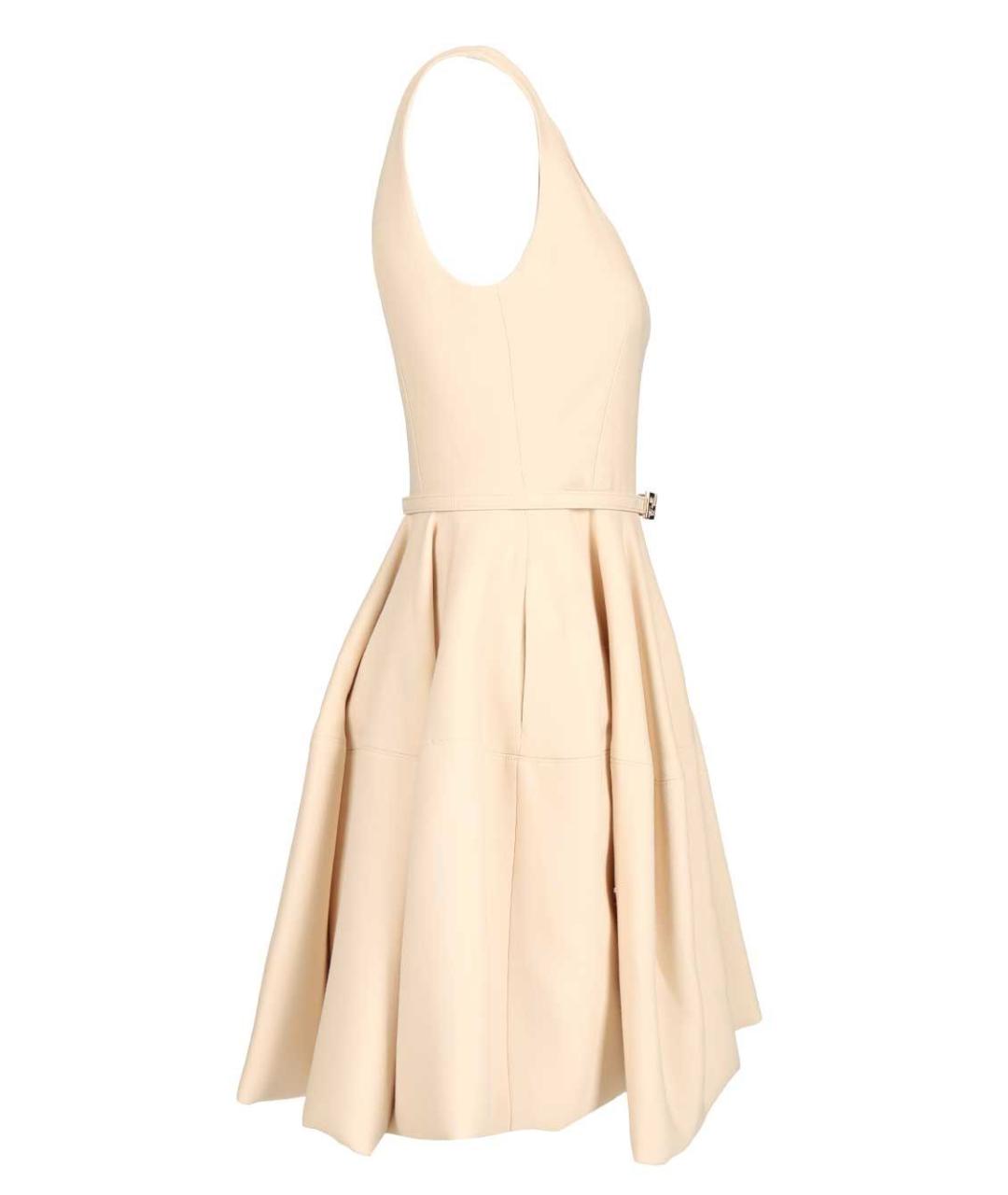 FENDI Бежевое шерстяное повседневное платье, фото 3