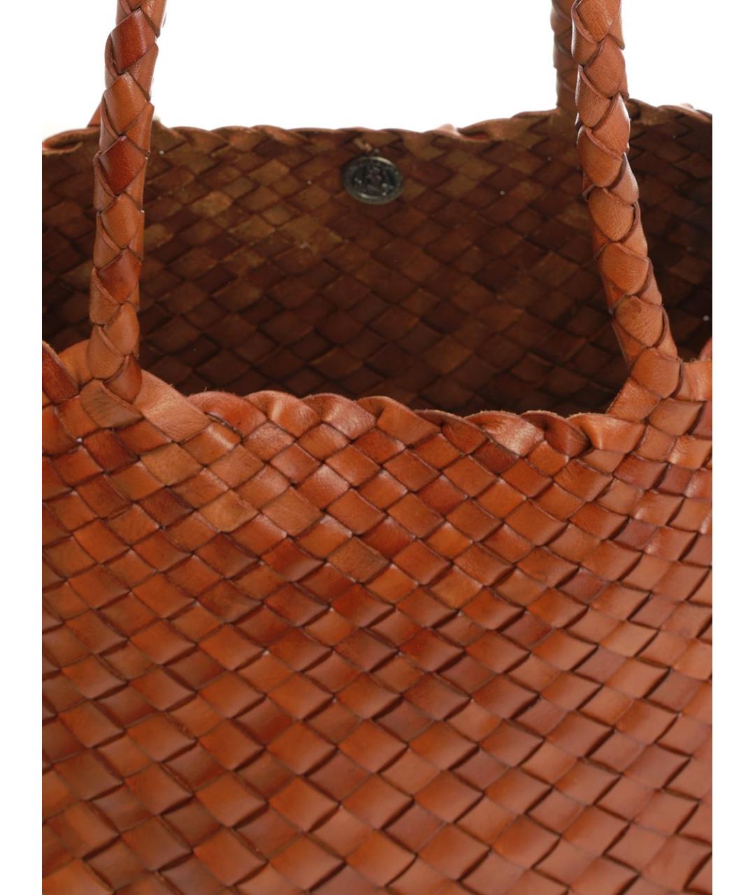 Dragon Diffusion Коричневая кожаная сумка тоут, фото 5