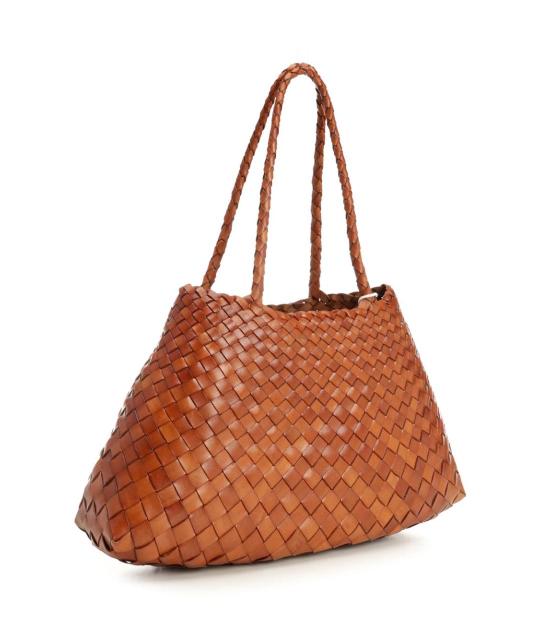 Dragon Diffusion Коричневая кожаная сумка тоут, фото 2