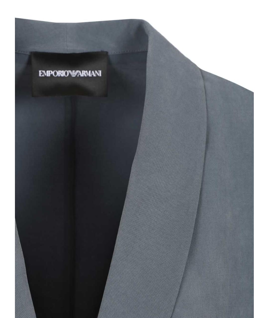 EMPORIO ARMANI Синий полиэстеровый жакет/пиджак, фото 5