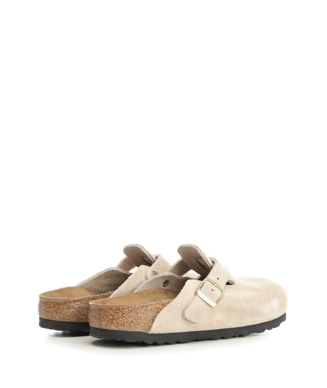 BIRKENSTOCK Бежевые замшевые мюли, фото 3
