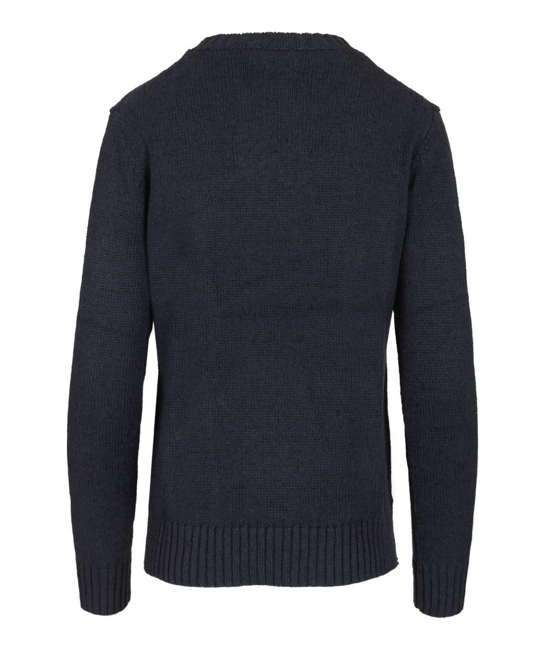 POLO RALPH LAUREN Темно-синий хлопковый джемпер / свитер, фото 2