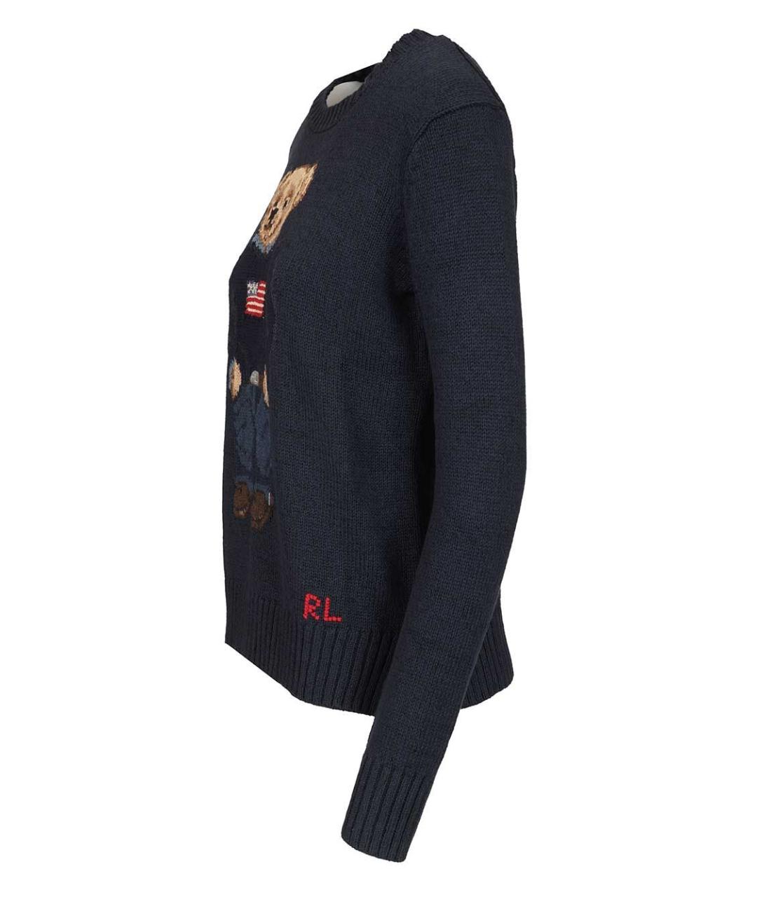 POLO RALPH LAUREN Темно-синий хлопковый джемпер / свитер, фото 3